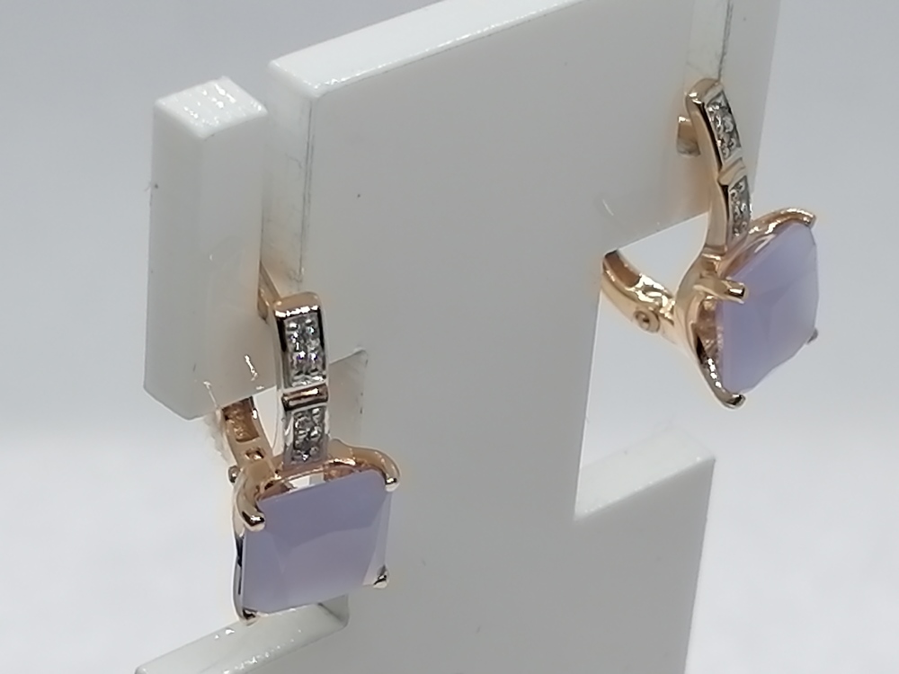 СЕРЬГИ С КАМНЯМИ (Au 585)