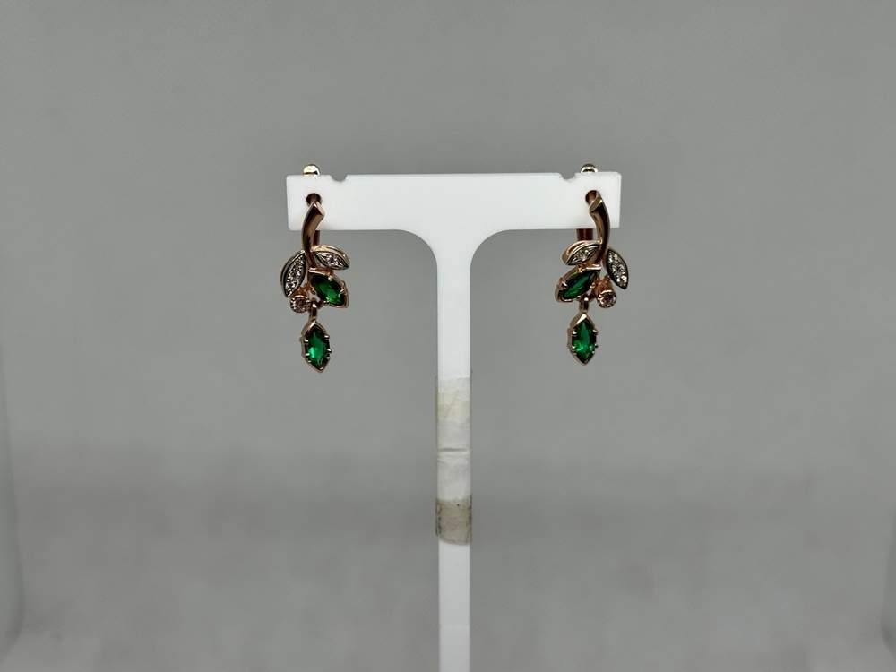 СКМИ585 СЕРЬГИ С КАМНЯМИ (Au 585)