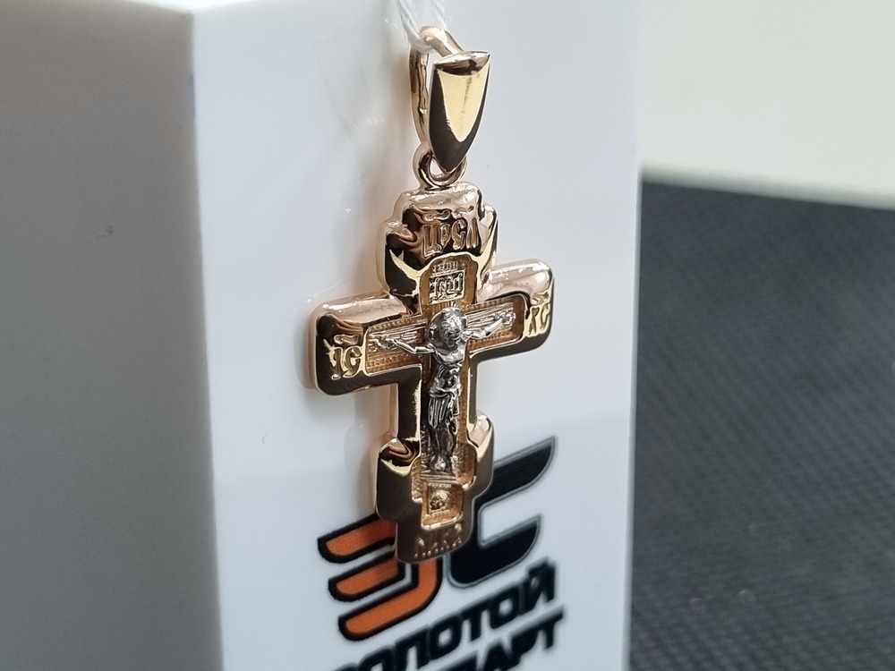 ПОДВЕСКА КРЕСТ БЕЗ КАМНЯ (Au 585)