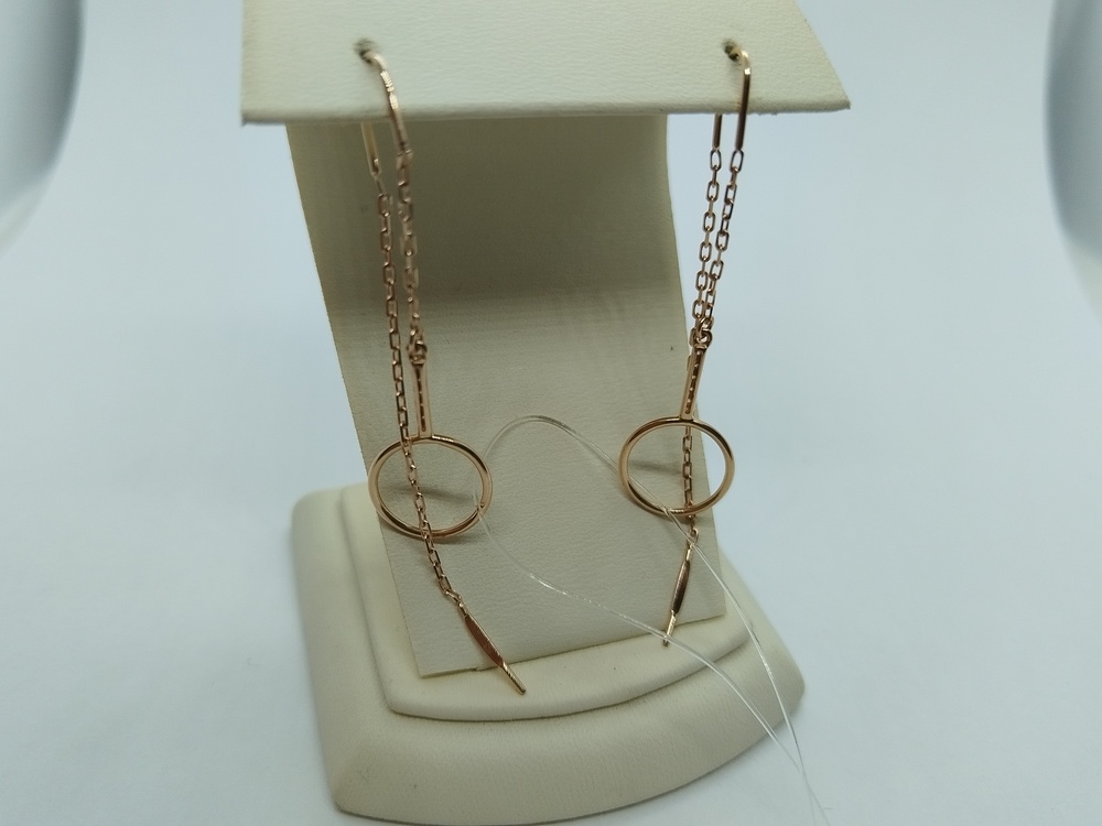 СЕРЬГИ ПРОДЕВКИ с камнями (Au 585)