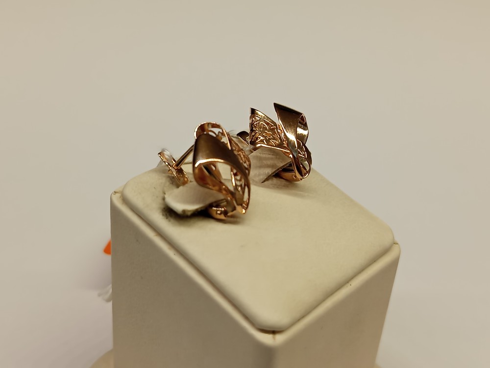 СБКМ585 СЕРЬГИ БЕЗ КАМНЯ (Au 585)