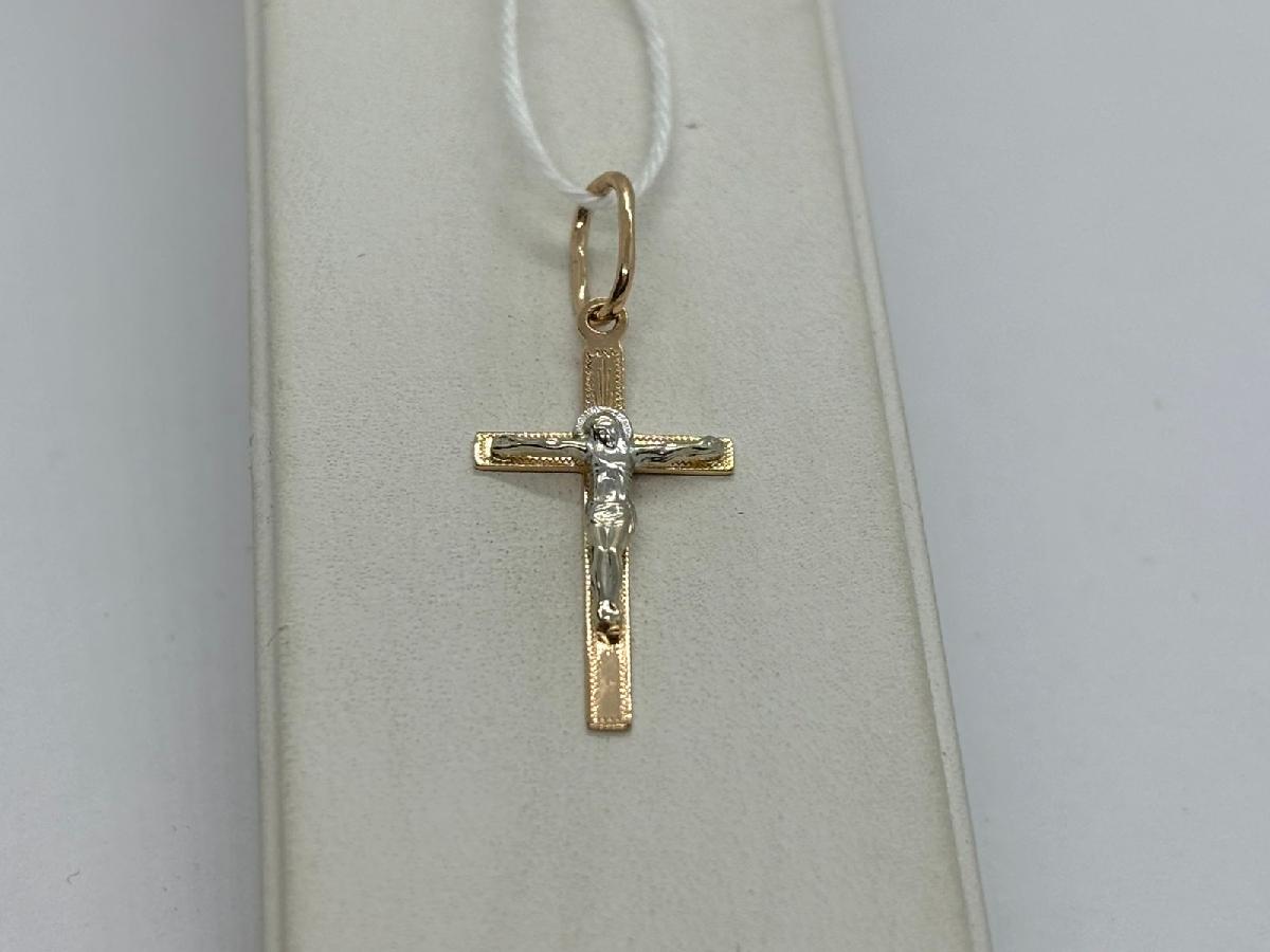 ПОДКБК585 ПОДВЕСКА КРЕСТ БЕЗ КАМНЯ (Au 585)