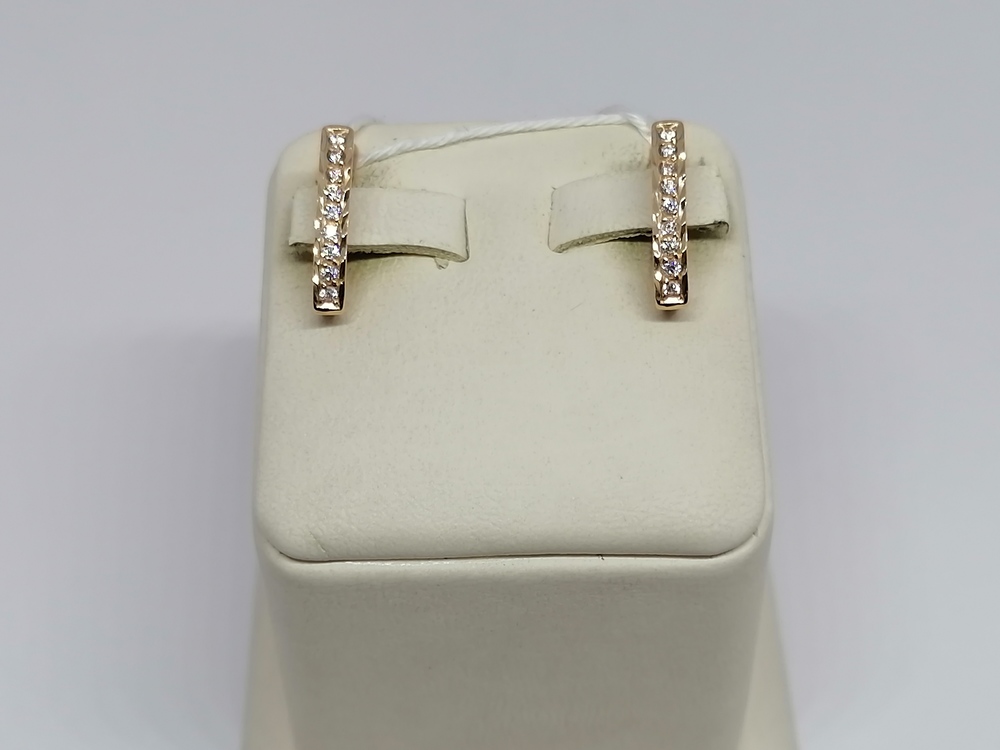 СКМИ585 СЕРЬГИ С КАМНЯМИ (Au 585)