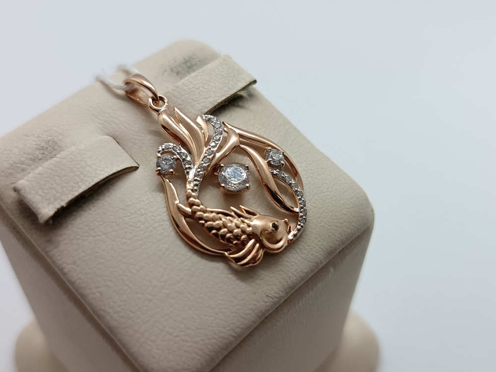 ПОДКМИ585 ПОДВЕСКА С КАМНЯМИ (Au 585)