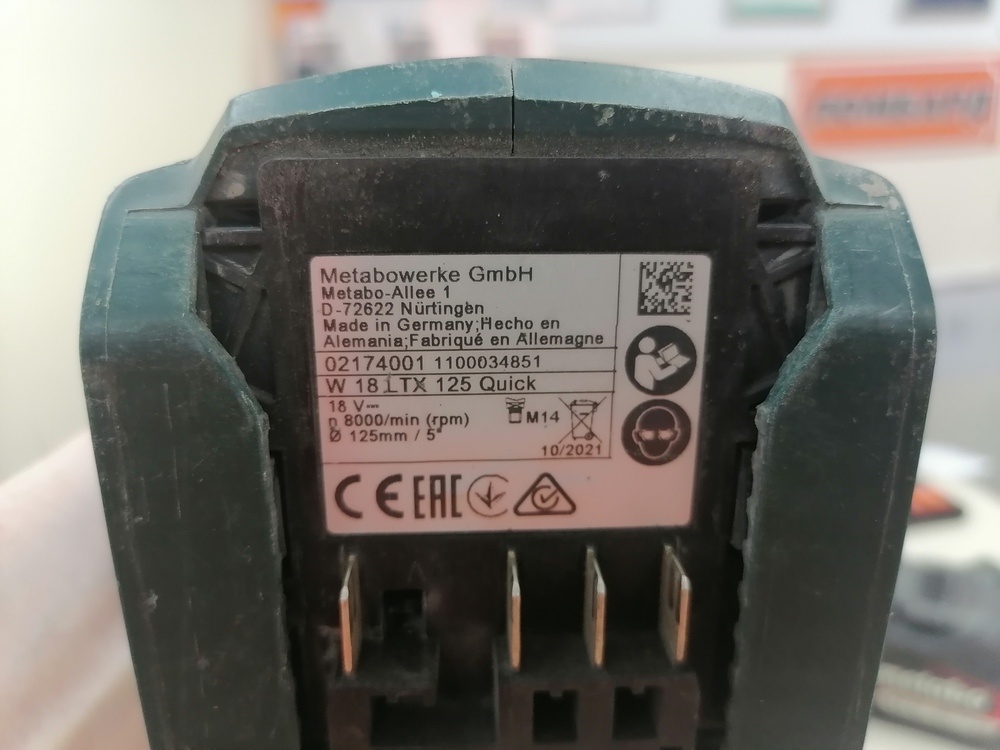 Угловая шлифмашина Metabo W 18 L 9-125