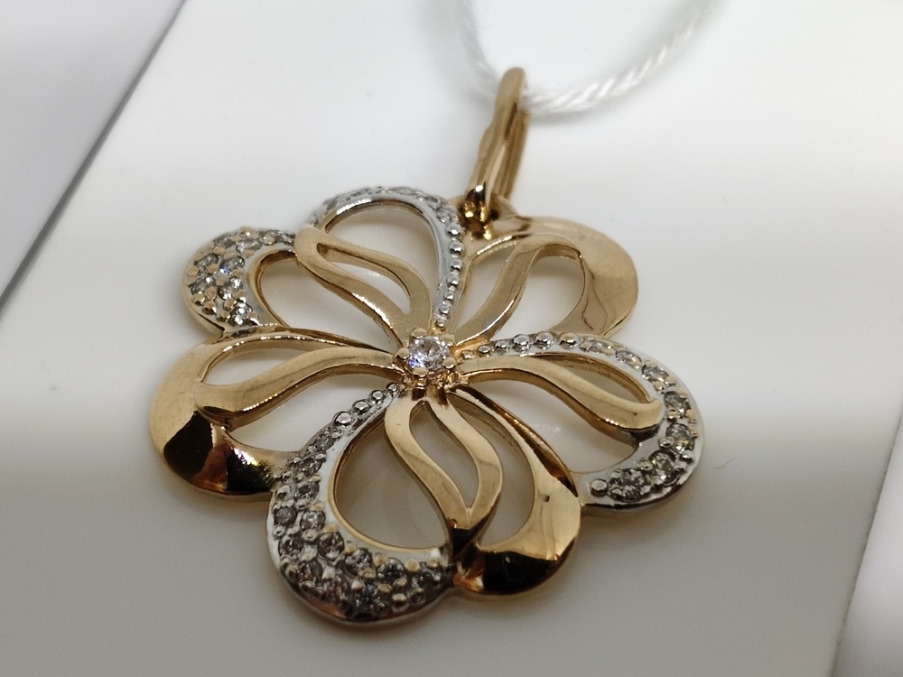 ПОДКМИ585 ПОДВЕСКА С КАМНЯМИ (Au 585) ПОДКМИ585 ПОДВЕСКА С КАМНЯМИ (Au 585)