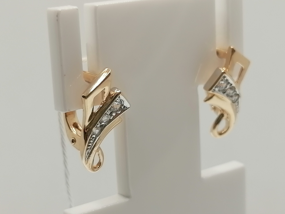 СКМИ585 СЕРЬГИ С КАМНЯМИ (Au 585)