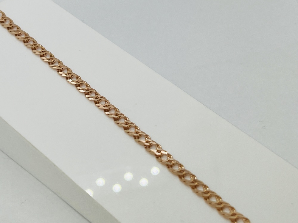 БРАСЛЕТ ПУСТОТЕЛЫЙ Ромб двойной (Au 585)