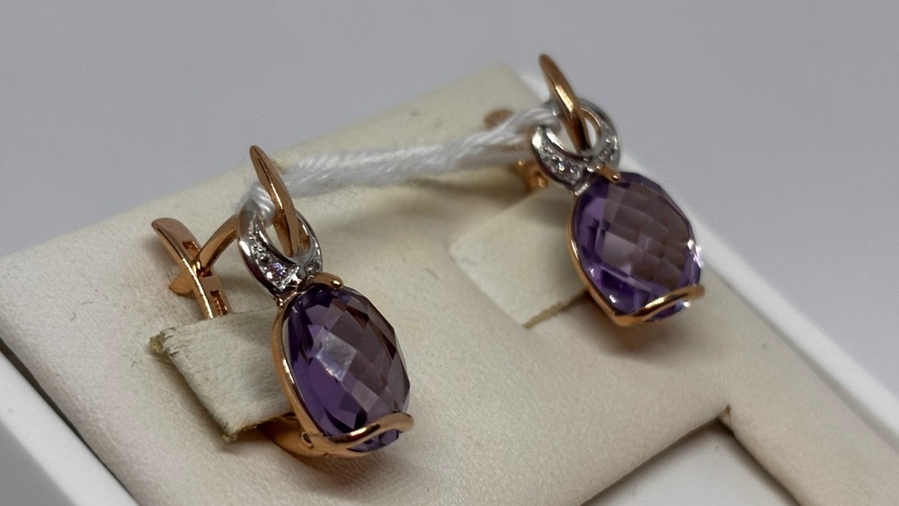 СЕРЬГИ С КАМНЯМИ (Au 585)