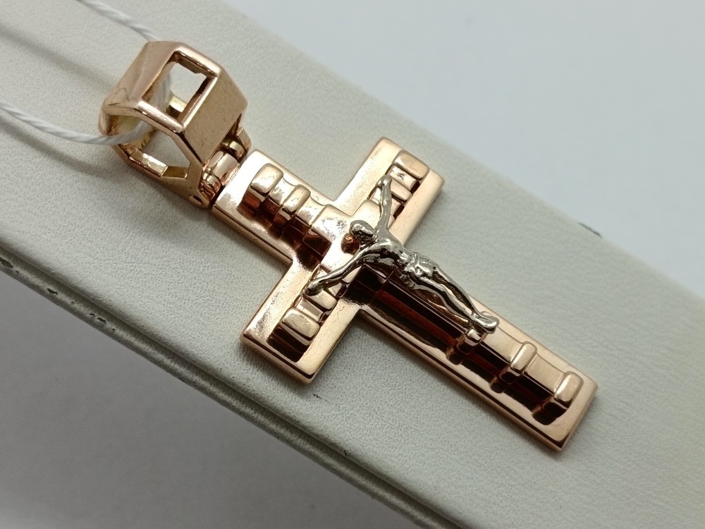 ПОДКБК585 ПОДВЕСКА КРЕСТ БЕЗ КАМНЯ (Au 585)