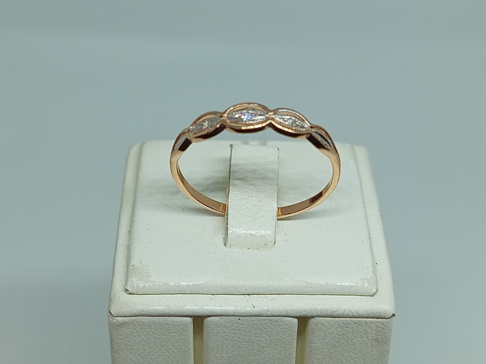 КОЛЬЦО С КАМНЯМИ (Au 585)