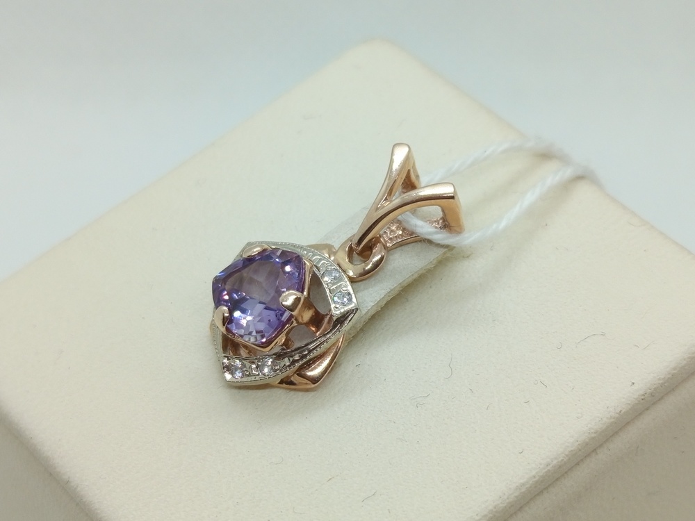 ПОДКМИ585 ПОДВЕСКА С КАМНЯМИ (Au 585)