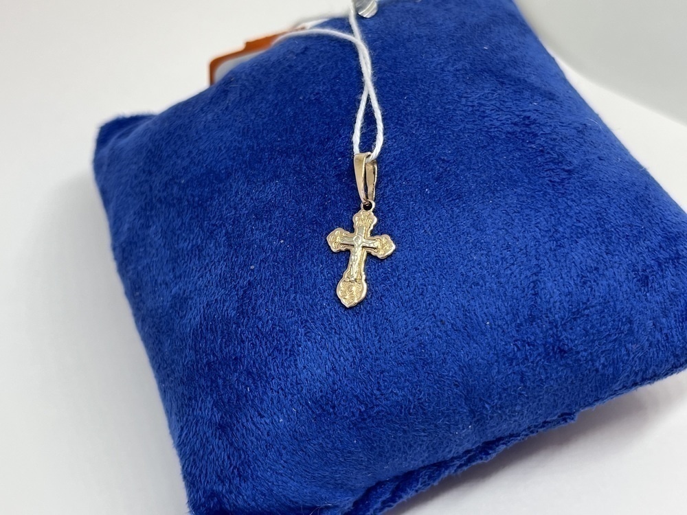 ПОДКБК585 ПОДВЕСКА КРЕСТ БЕЗ КАМНЯ (Au 585)