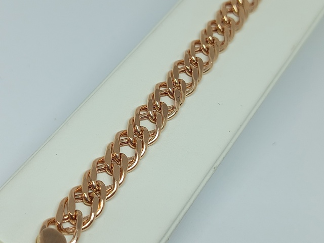 БРАСЛЕТ ПУСТОТЕЛЫЙ Ромб двойной Au 585