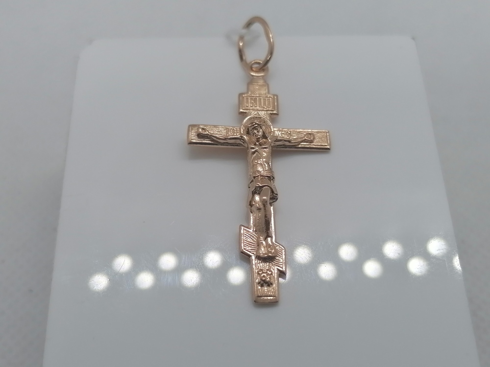 ПОДВЕСКА КРЕСТ БЕЗ КАМНЯ (Au 585)