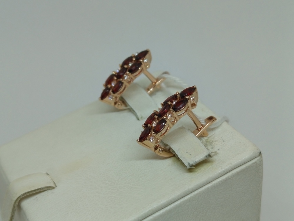 СКМИ585 СЕРЬГИ С КАМНЯМИ (Au 585)