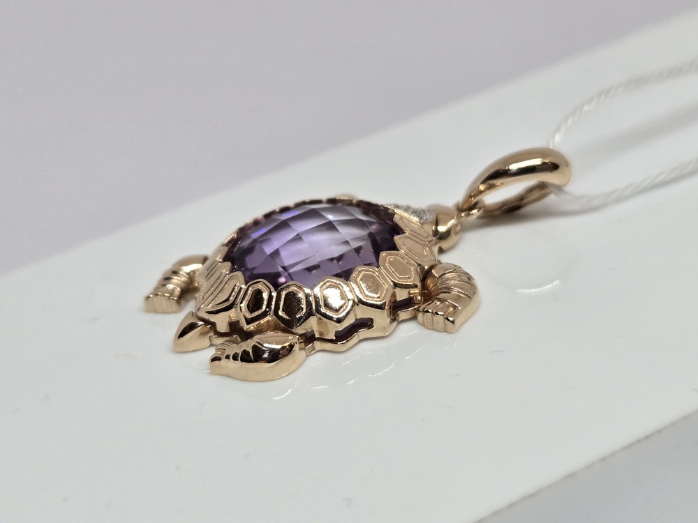 ПОДКМИ585 ПОДВЕСКА С КАМНЯМИ (Au 585)