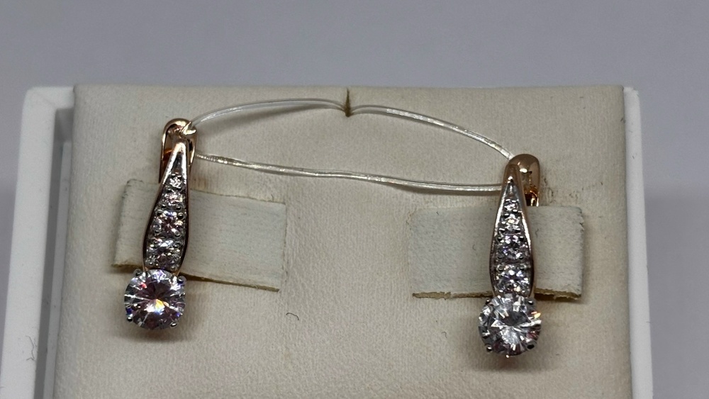 СЕРЬГИ С КАМНЯМИ (Au 585)