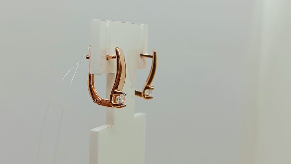 СЕРЬГИ С КАМНЕМ (Au 585)