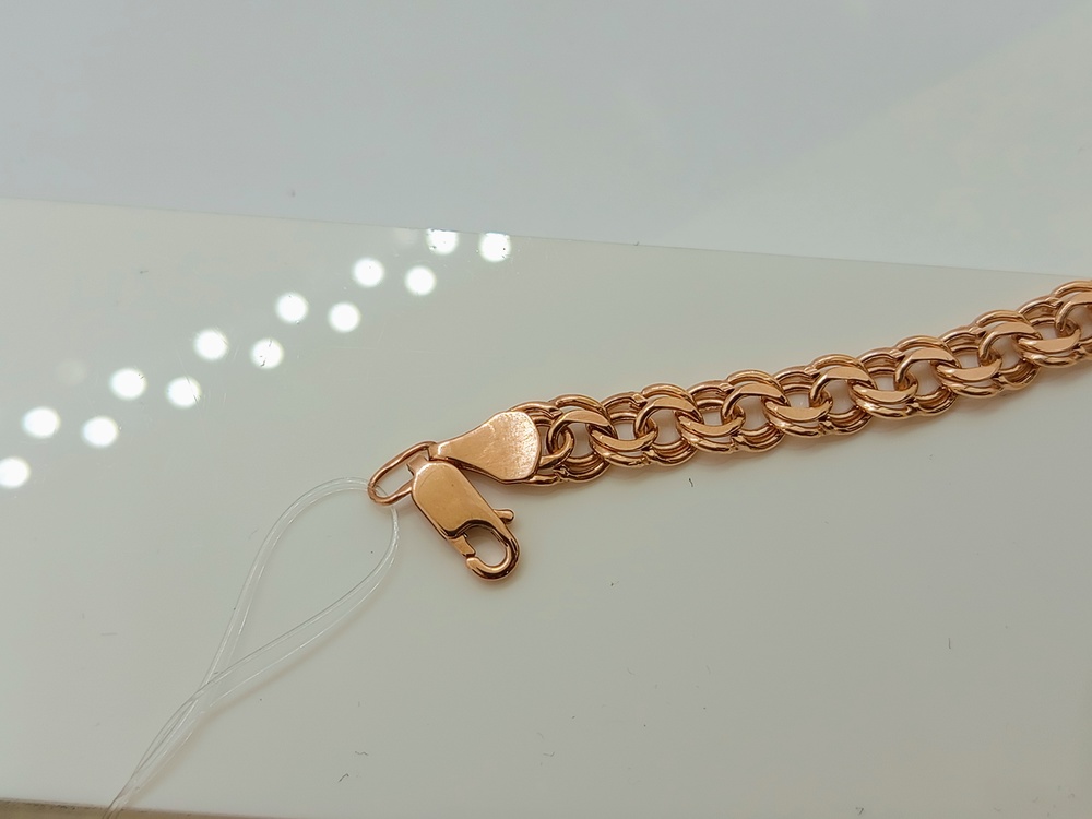 БРАСЛЕТ ПУСТОТЕЛЫЙ Бисмарк (Au 585)