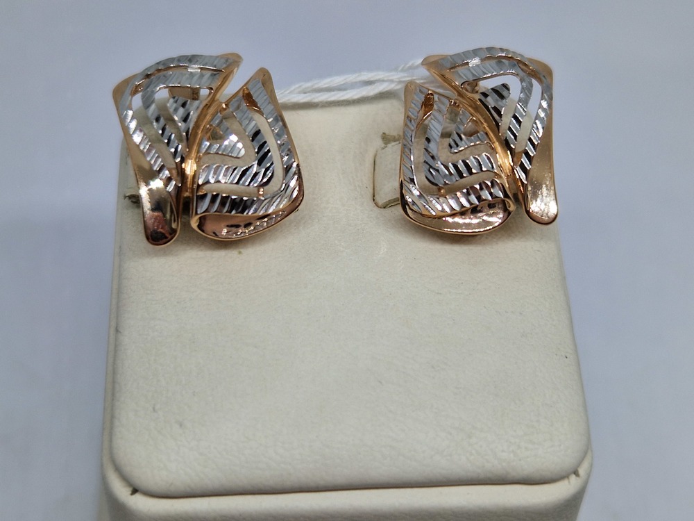 СБКМ585 СЕРЬГИ БЕЗ КАМНЯ (Au 585)