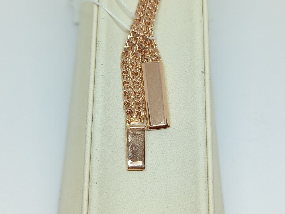 БРАСЛЕТ ПОЛНОВЕСНЫЙ Бисмарк двойной (Au 585)