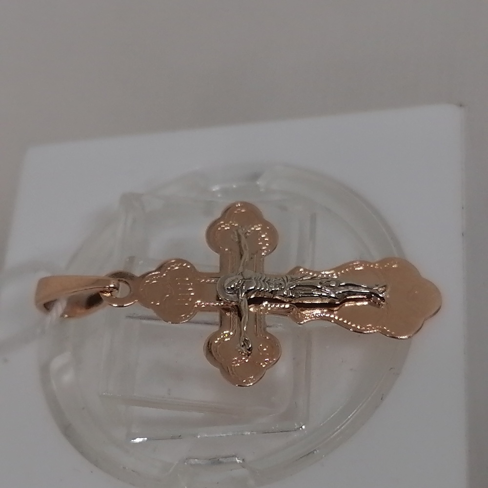 ПОДКБК585 ПОДВЕСКА КРЕСТ БЕЗ КАМНЯ (Au 585)