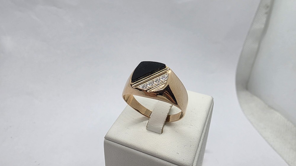 ПЕЧАТКА С КАМНЯМИ (Au 585)