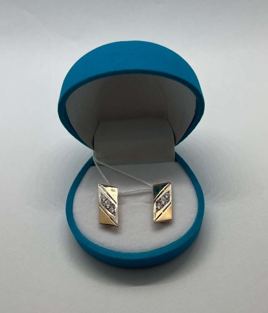 СКМИ585 СЕРЬГИ С КАМНЯМИ (Au 585)