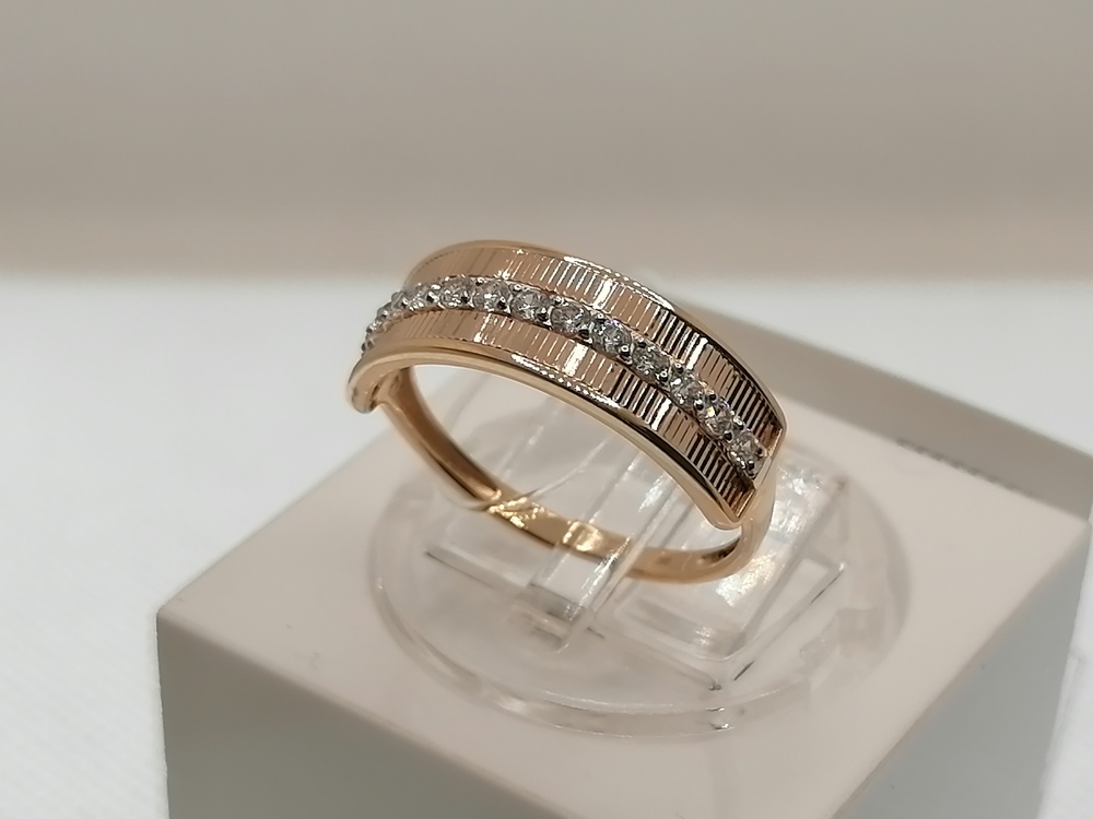 КОЛЬЦО С КАМНЯМИ (Au 585)