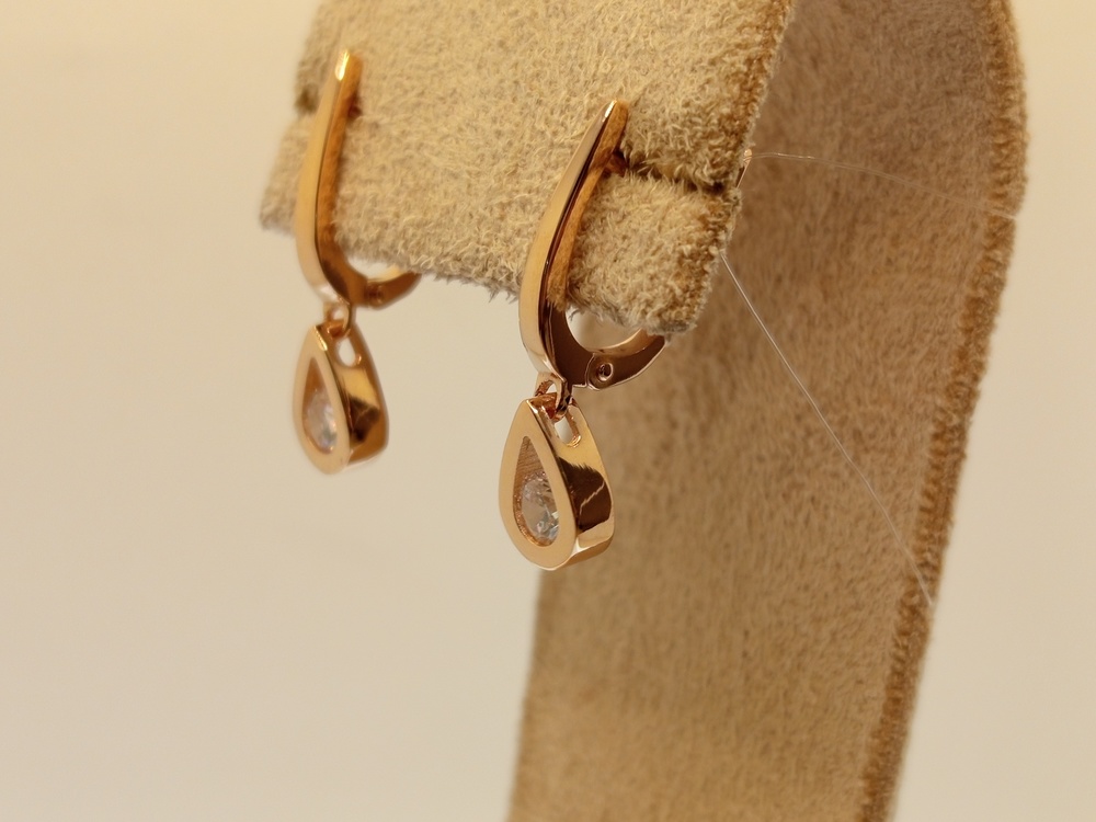 СЕРЬГИ С КАМНЕМ (Au 585)