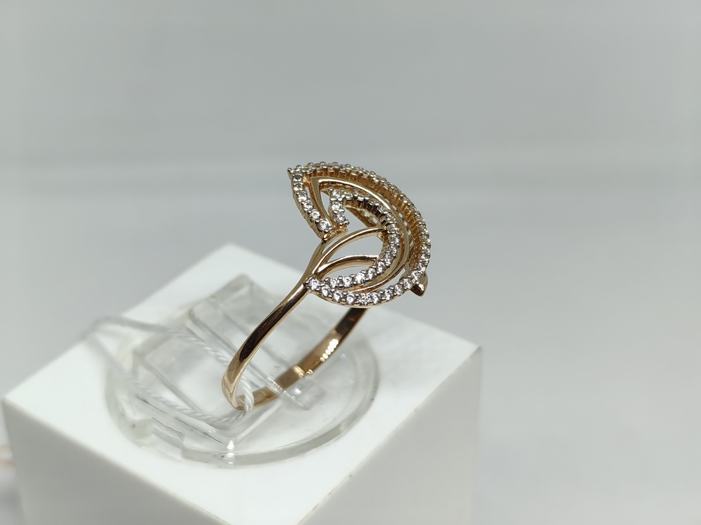 КОЛЬЦО С КАМНЯМИ (Au 585)