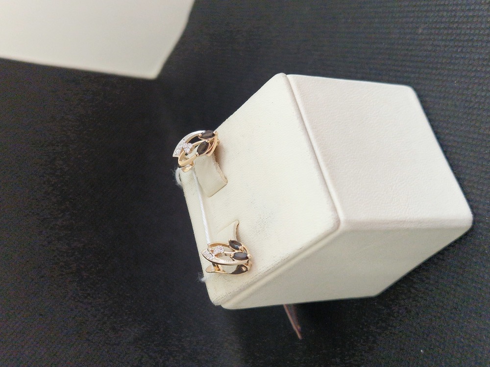 СКМИ585 СЕРЬГИ С КАМНЯМИ (Au 585)