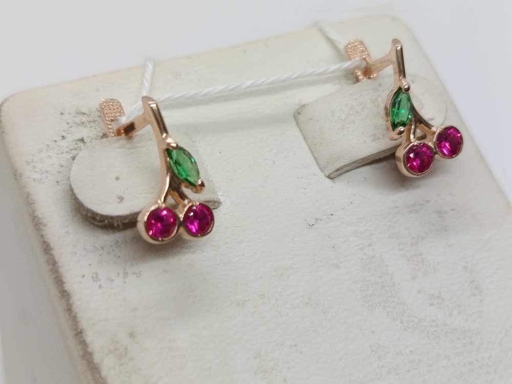 СКМИ585 СЕРЬГИ С КАМНЯМИ (Au 585)