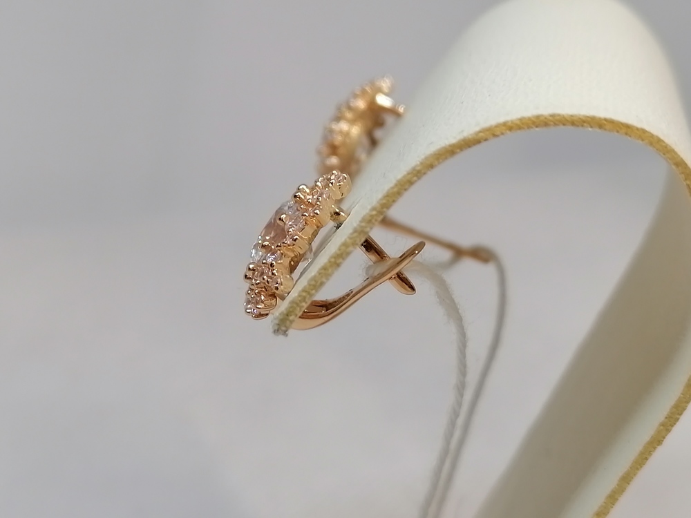 СКМИ585 СЕРЬГИ С КАМНЯМИ (Au 585)