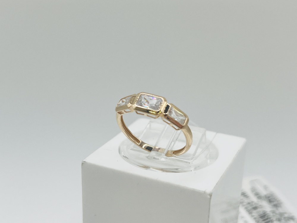 КОЛЬЦО С КАМНЯМИ (Au 585)