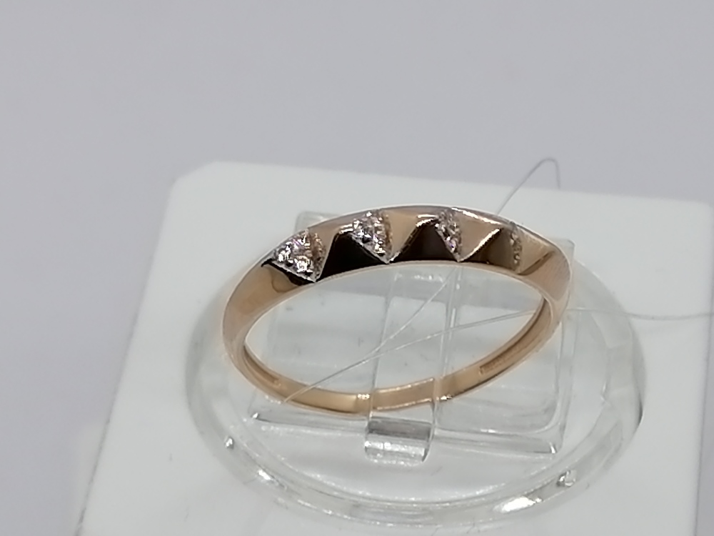 КОЛЬЦО С КАМНЯМИ (Au 585)