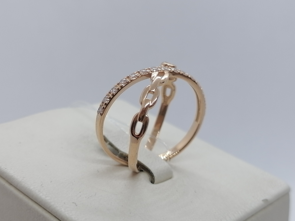 11008 КОЛЬЦО С КАМНЯМИ (Au 585)