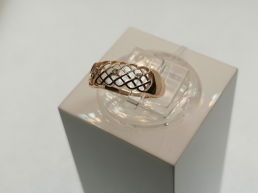 КОЛЬЦО С КАМНЯМИ (Au 585)