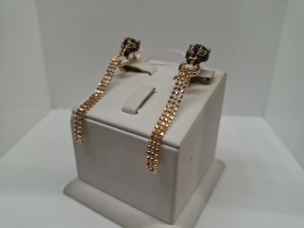 СКМИ585 СЕРЬГИ С КАМНЯМИ (Au 585)