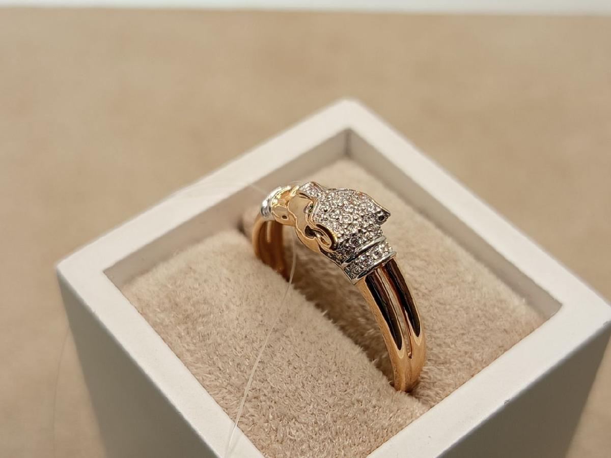 КОЛЬЦО С КАМНЯМИ (Au 585)