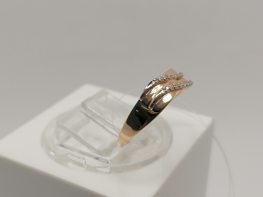 КОЛЬЦО С КАМНЯМИ (Au 585)