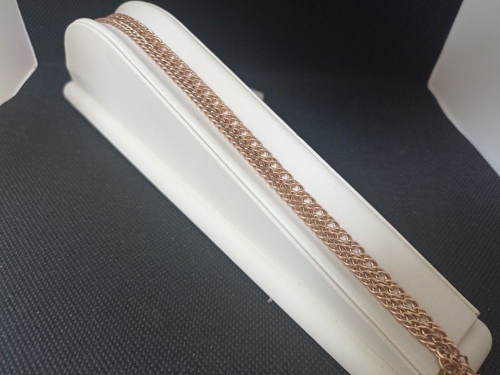 ЦЕПЬ ПОЛНОВЕСНАЯ Ромб двойной (Au 585)