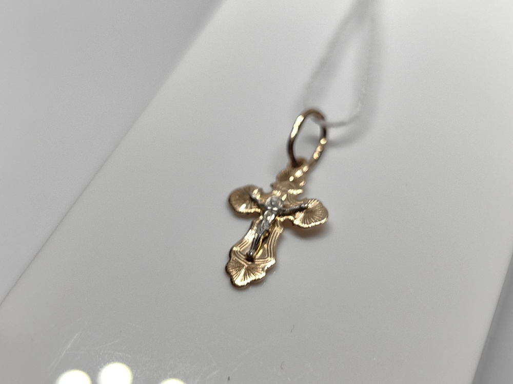 ПОДВЕСКА КРЕСТ без камня (Au 585)