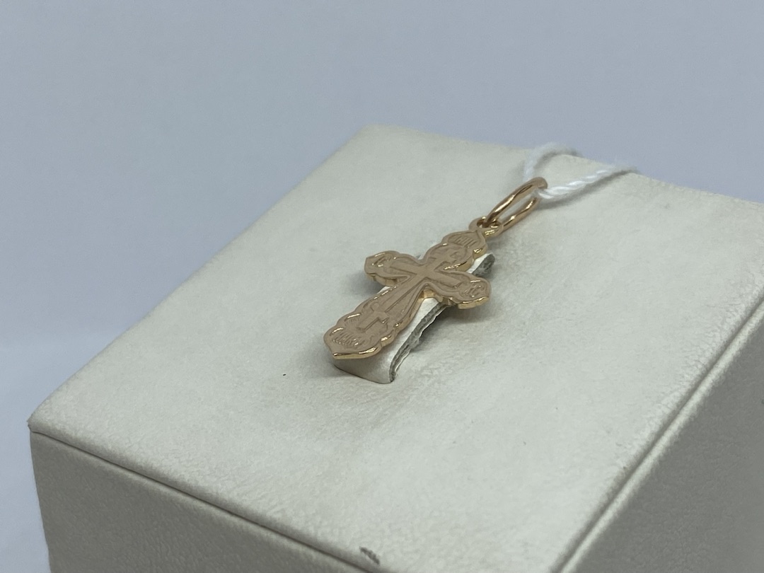 ПОДВЕСКА КРЕСТ БЕЗ КАМНЯ (Au 585)