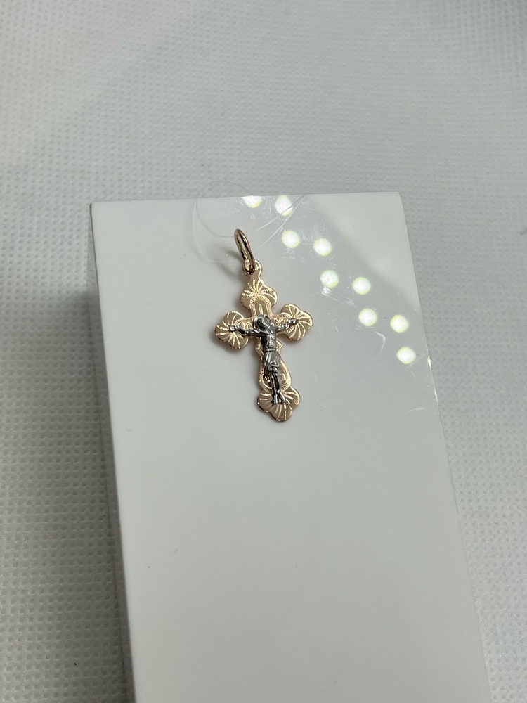 ПОДВЕСКА КРЕСТ без камня (Au 585)