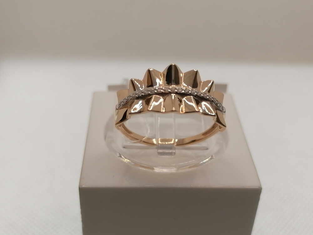 КОЛЬЦО С КАМНЯМИ (Au 585)