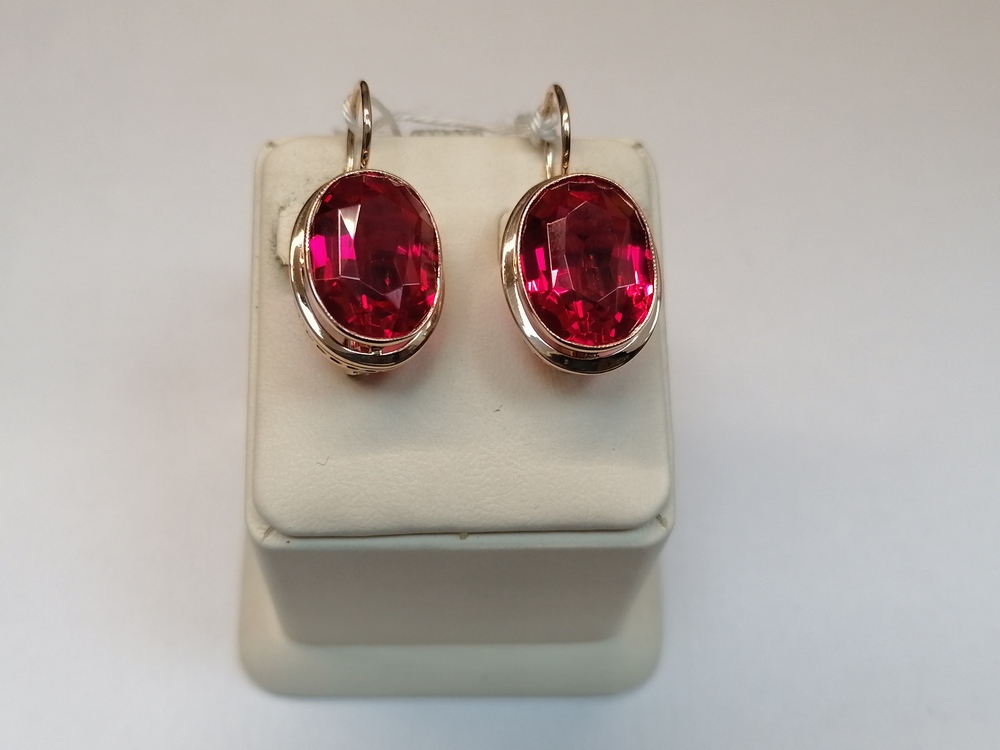 СЕРЬГИ С КАМНЕМ (Au 583)