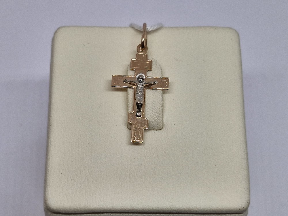 ПОДКБК585 ПОДВЕСКА КРЕСТ БЕЗ КАМНЯ (Au 585)