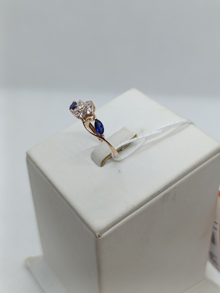 КОЛЬЦО С КАМНЯМИ (Au 585)